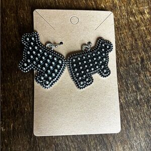 Silver Show Steer earrings